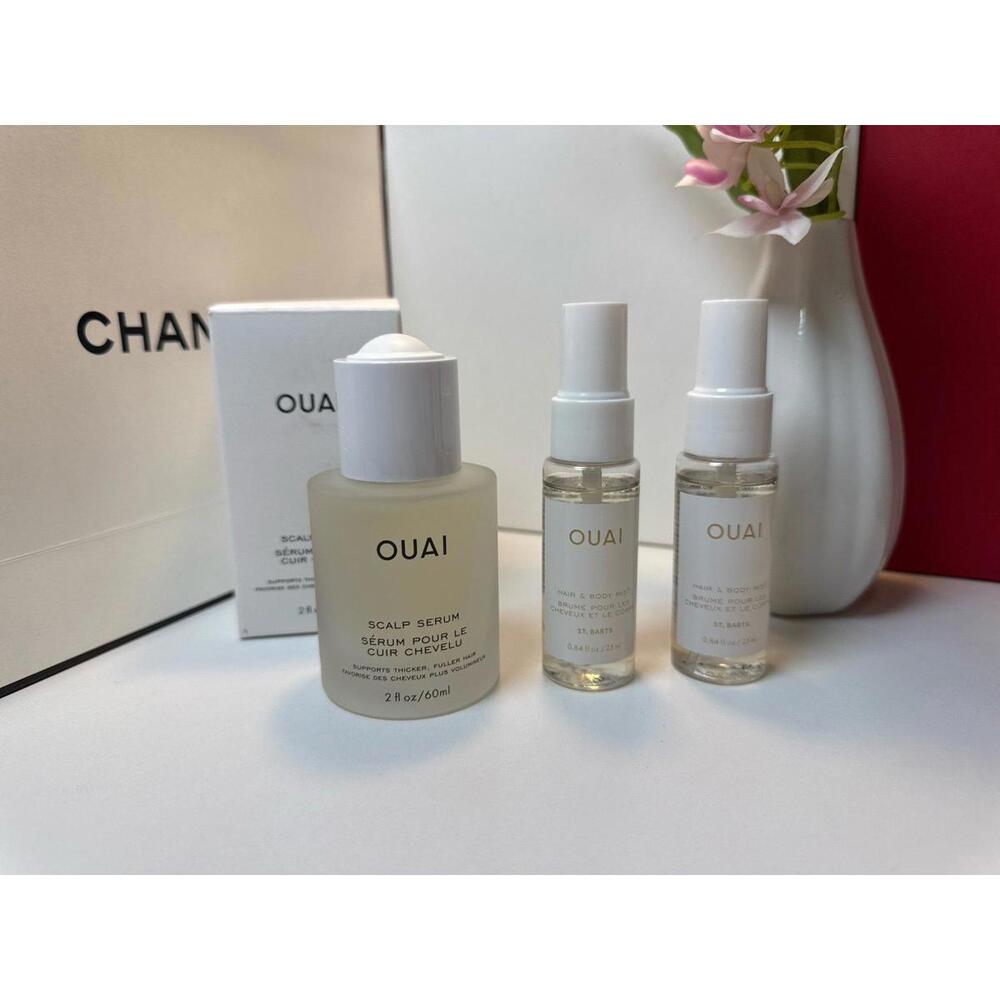 BUNDLE 3-OUAI Scalp Serum & travel size hair/body mist
